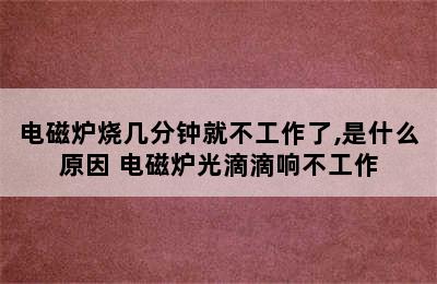 电磁炉烧几分钟就不工作了,是什么原因 电磁炉光滴滴响不工作